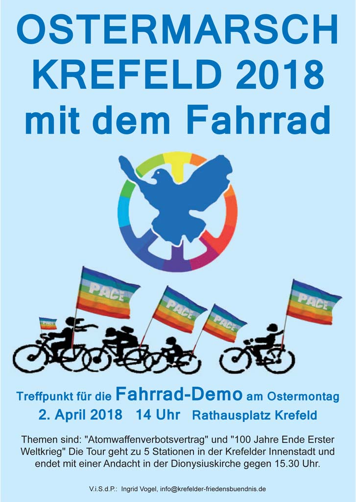 Krefelder Ostermarsch 2018 mit dem Fahrrad&