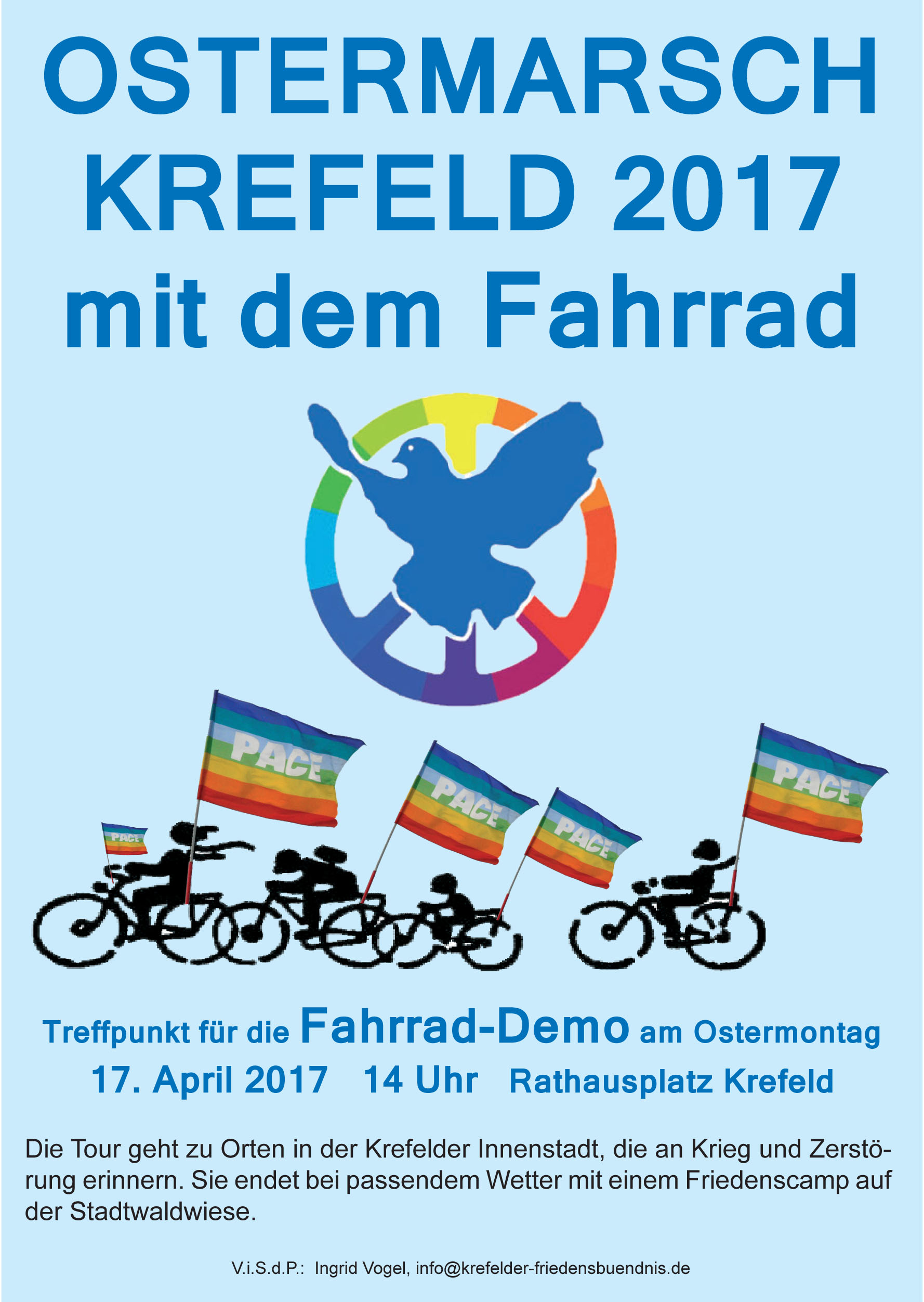 Krefelder Ostermarsch 2017 mit dem Fahrrad&